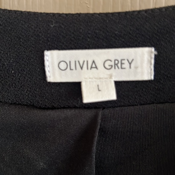 Olivia Gray hi-lo Blazer Sz Lg Euc black  gorgeous - Picture 2 of 6